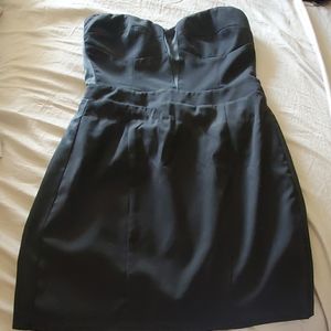Strapless black dress